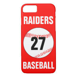 Baseball Player Custom Jersey Number & Color Case
