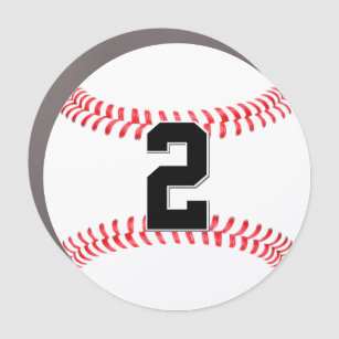 Baseball Player Custom Number or Text Car Magnet