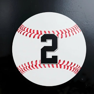 Baseball Player Custom Number or Text Car Magnet