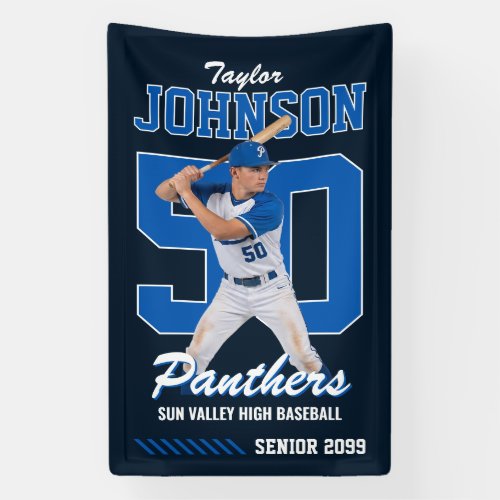 Baseball Player Custom Photo Jersey Number Sports Banner
