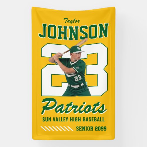 Baseball Player Custom Photo Jersey Number Sports Banner
