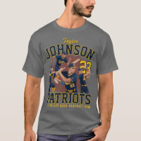 Baseball Player Custom Photo Retro Bootleg Blue