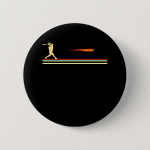 Baseball Player Daugher Funny Softball Batter Girl Button