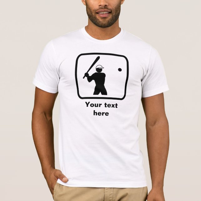 Baseball Player Design -- Customizable T-Shirt (Front)