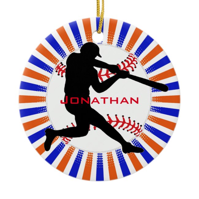Baseball Player Design Ornament