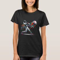 Baseball Player Drip Ice Cream Dripping Bat Sports T-Shirt