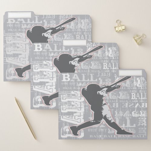 Baseball Player File Folders Set