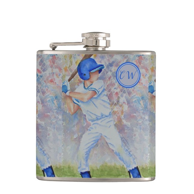 Baseball Player Flask (Front)