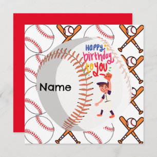 Baseball Player for Birthday Greeting