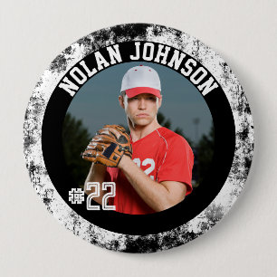 Baseball Player game day button for team spirit