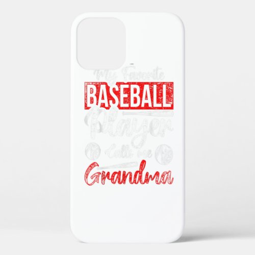 Baseball Player Grandma Retirement Baseball Fan Ba iPhone 12 Case