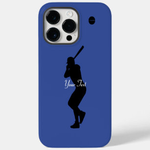 Baseball Player Graphic & Your Name HAMbyWG iPhone 14 Pro Max Case