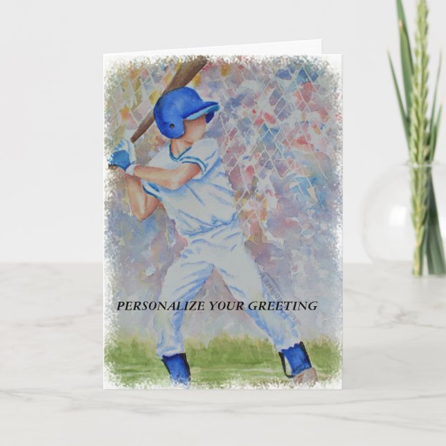 BASEBALL PLAYER |GREETING CARD (Front)