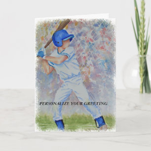 BASEBALL PLAYER GREETING CARD