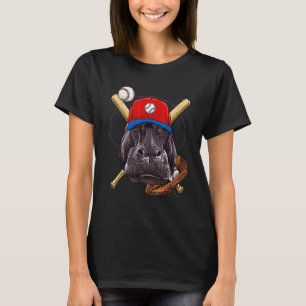 Baseball Player Hippopotamus Pitcher Catcher Baseb T-Shirt