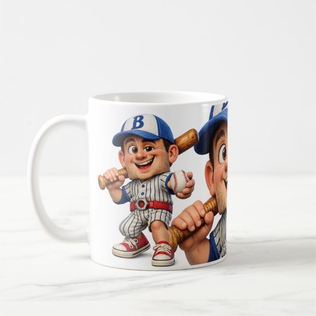 Baseball Player Humor Coffee Mug (Left)