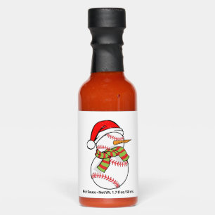 Baseball Player I Santa Claus I Christmas Snowman Hot Sauces