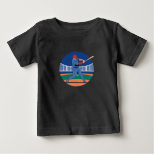 Baseball Player in Action Baby T-Shirt
