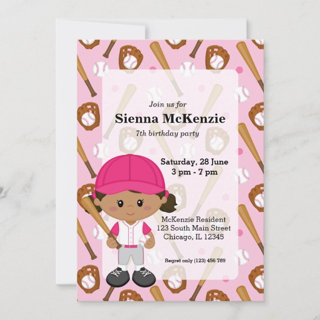 Baseball player invitation (Front)
