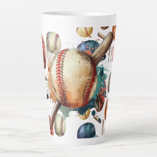 Baseball player  latte mug