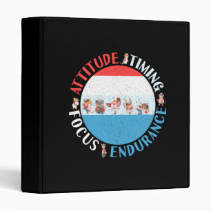 Baseball Player Mindset - Red White Blue 3 Ring Binder