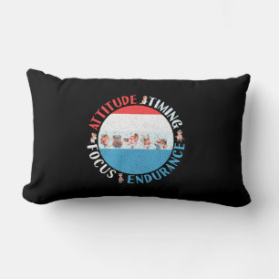 Baseball Player Mindset - Red White Blue Lumbar Pillow