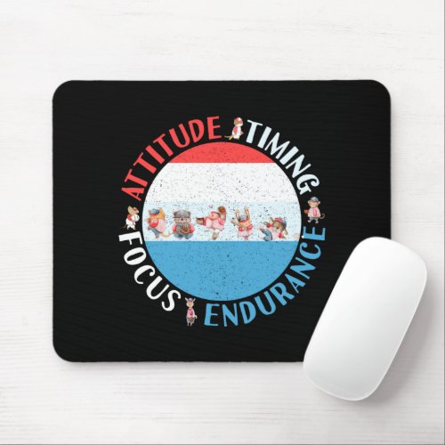 Baseball Player Mindset _ Red White Blue Mouse Pad