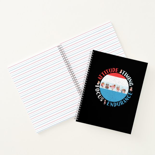 Baseball Player Mindset - Red White Blue Notebook (Inside)