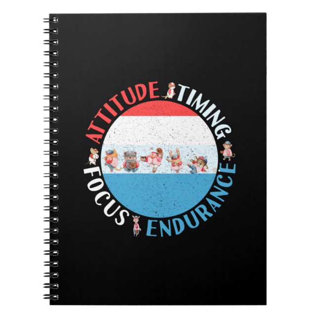 Baseball Player Mindset - Red White Blue Notebook (Front)