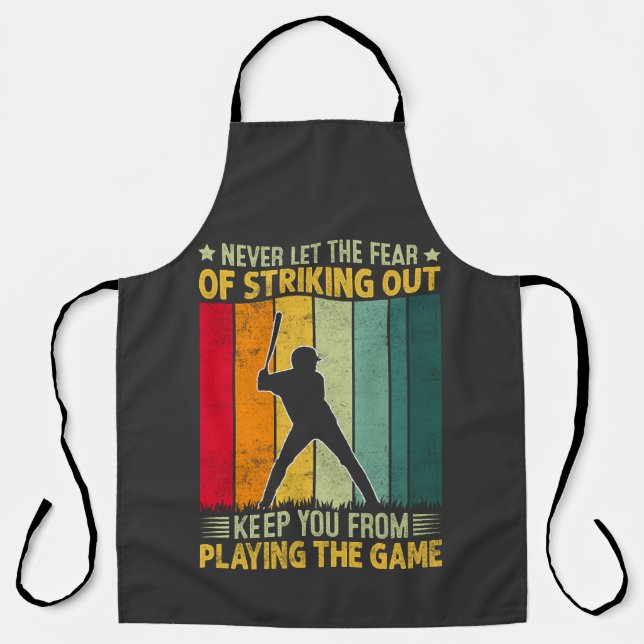 Baseball Player Motivation Apron (Front)