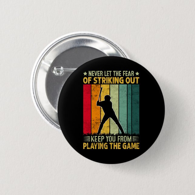 Baseball Player Motivation Button (Front & Back)