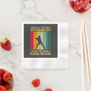 Baseball Player Motivation Napkins