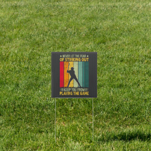 Baseball Player Motivation Sign