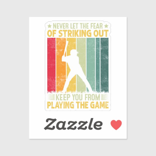 Baseball Player Motivation Sticker (Sheet)