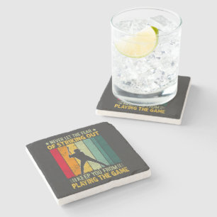 Baseball Player Motivation Stone Coaster