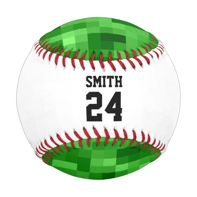 Baseball Player Name Number Green Red Sports (Back)