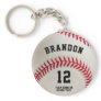Baseball Player Name Number Personalized Keychain