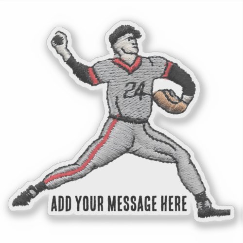 Baseball Player Number 24 Sticker