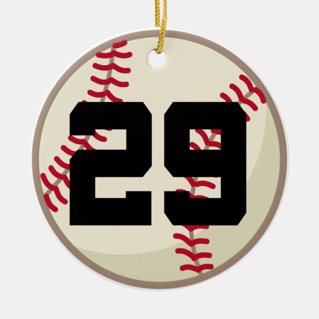 Baseball Player Number 29 Ornament (Front)