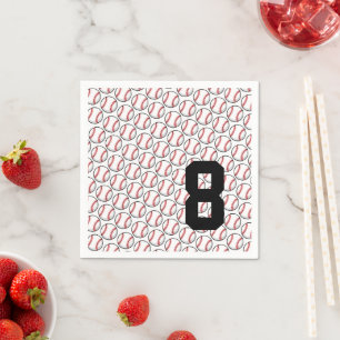 Baseball Player Number Kids Age Sports Party Fun Napkins
