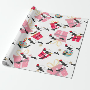 Baseball Player on Christmas Gift Wrapping Paper