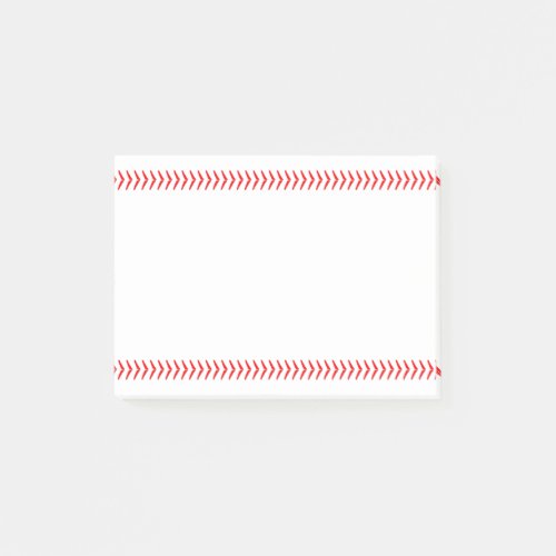 Baseball Player or Coach Red Baseball Stitches Post_it Notes
