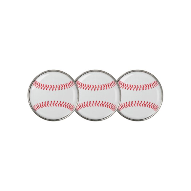 Baseball Player or Coach Sports Golf Ball Marker (3 Up)