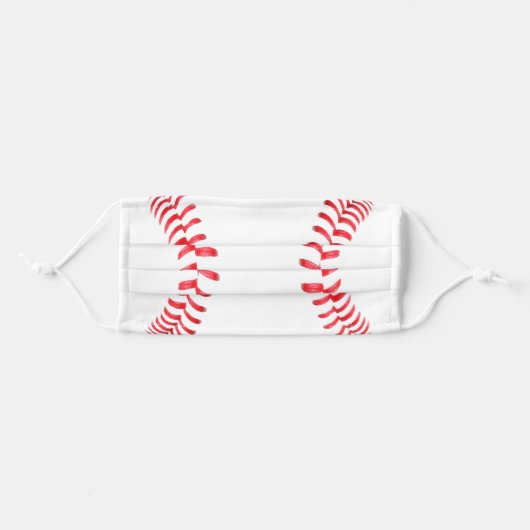 Baseball Player or Fan Adult Cloth Face Mask (Front, Folded)