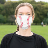 Baseball Player or Fan Adult Cloth Face Mask (Outside)