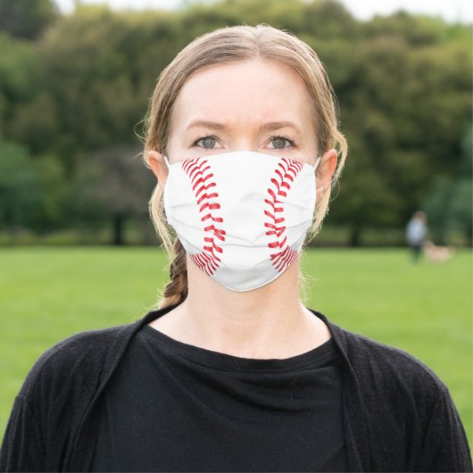 Baseball Player or Fan Adult Cloth Face Mask (Outside)
