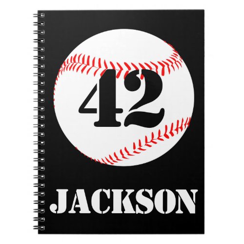 Baseball Player or Team Custom Notebooks