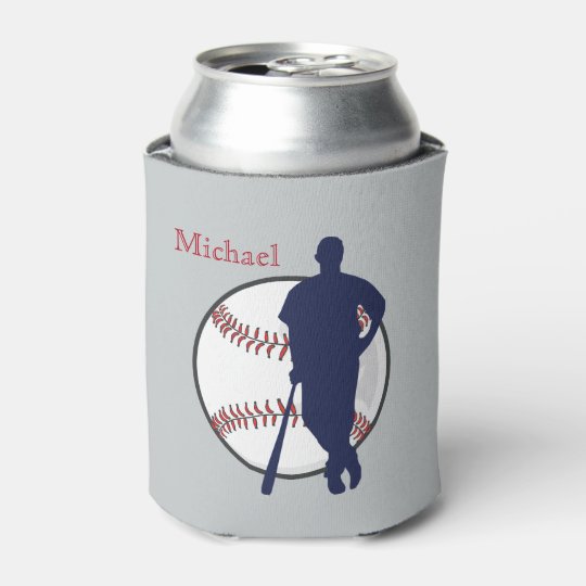 Baseball Player Personalized Can Cooler | Zazzle.com