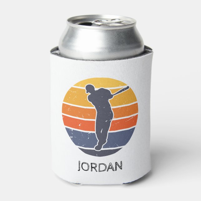 Baseball Player Personalized  Can Cooler (Can Front)