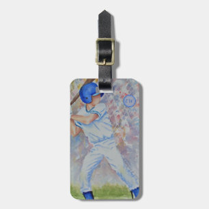 Baseball Player PERSONALIZED Luggage Tag